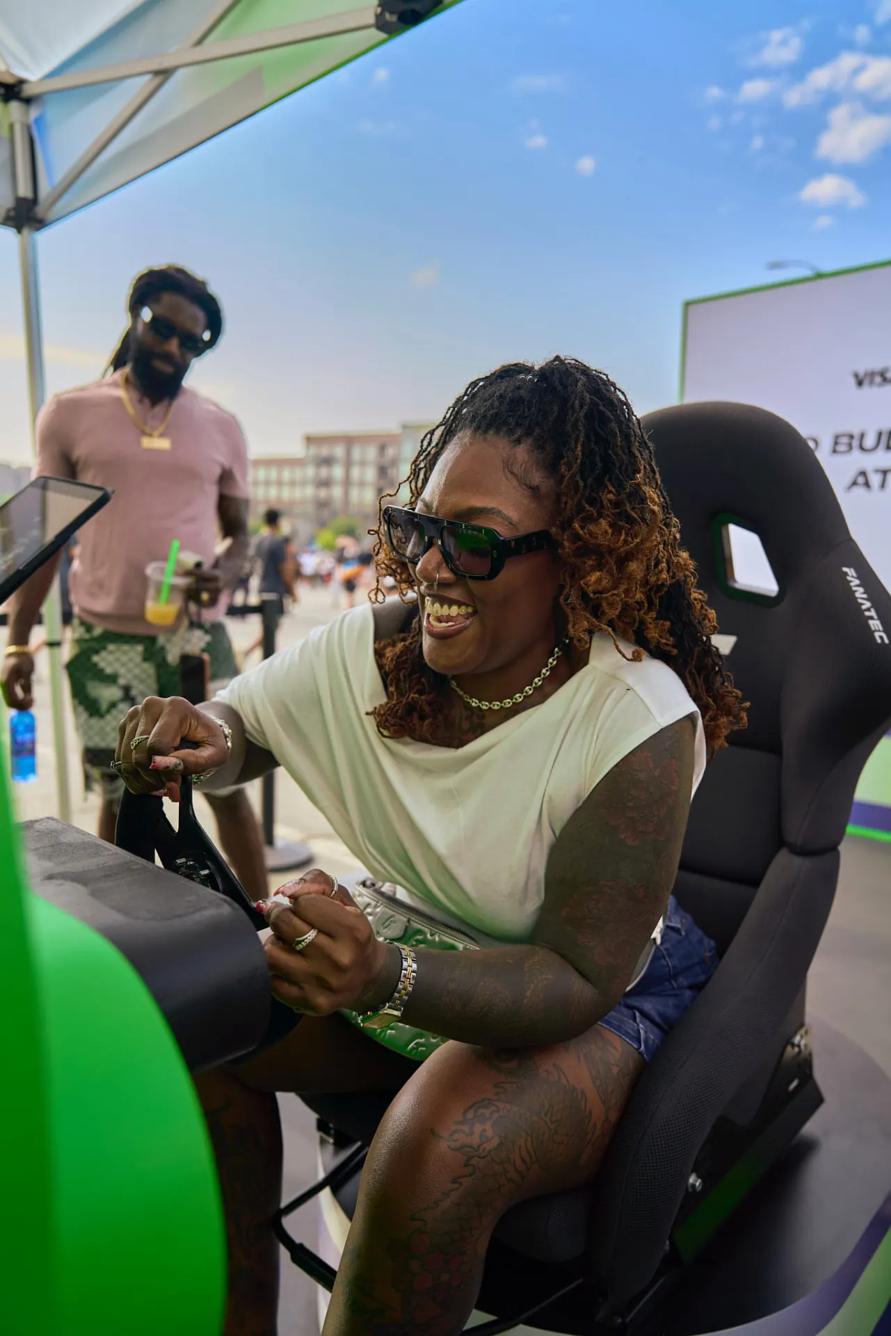 Attendees posing at the Visa x Cash App experience in Atlanta, photo 5