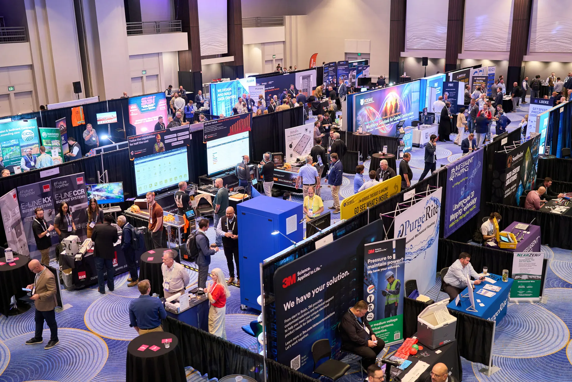 Busy trade show floor in Atlanta