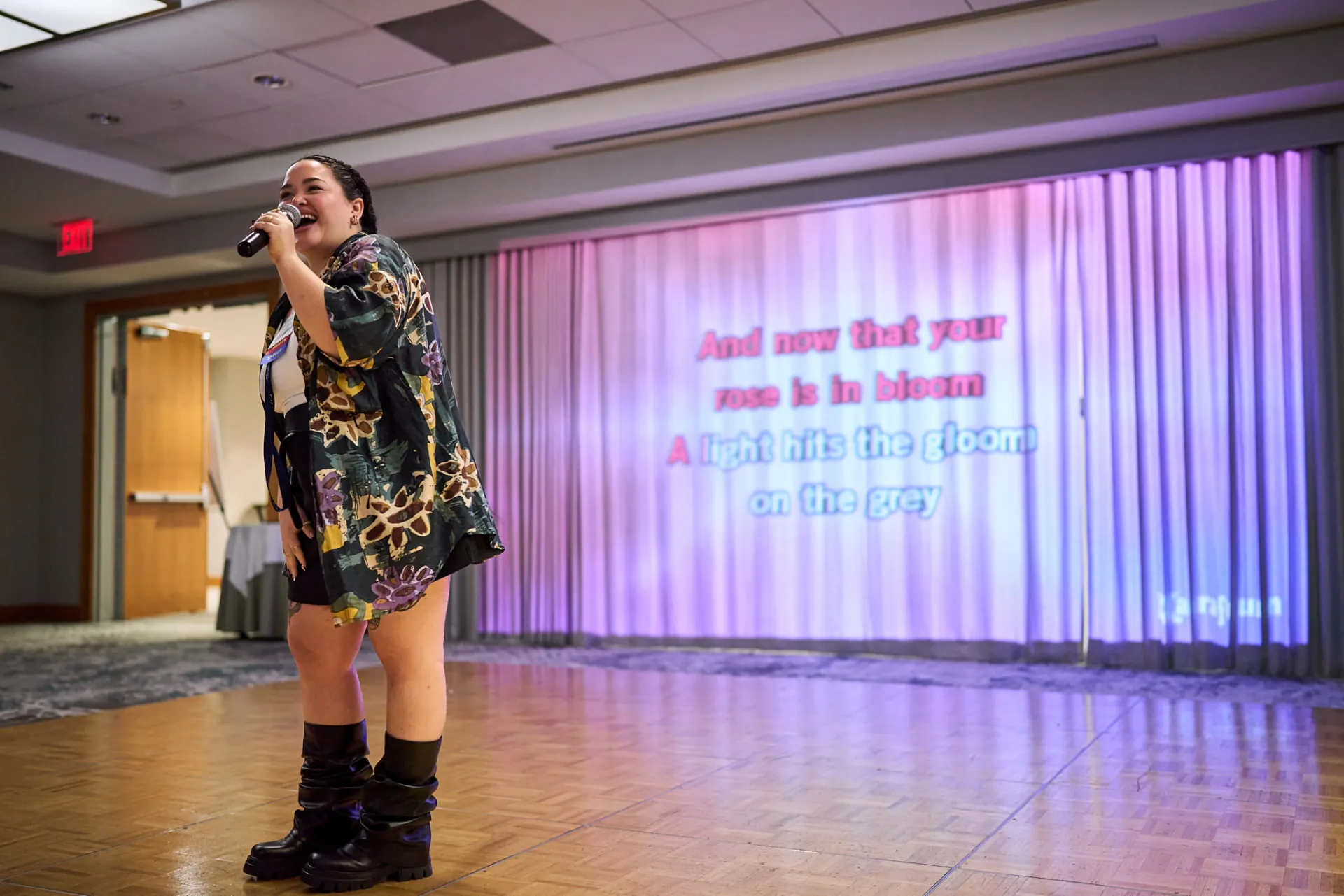 Karaoke at a conference social hour