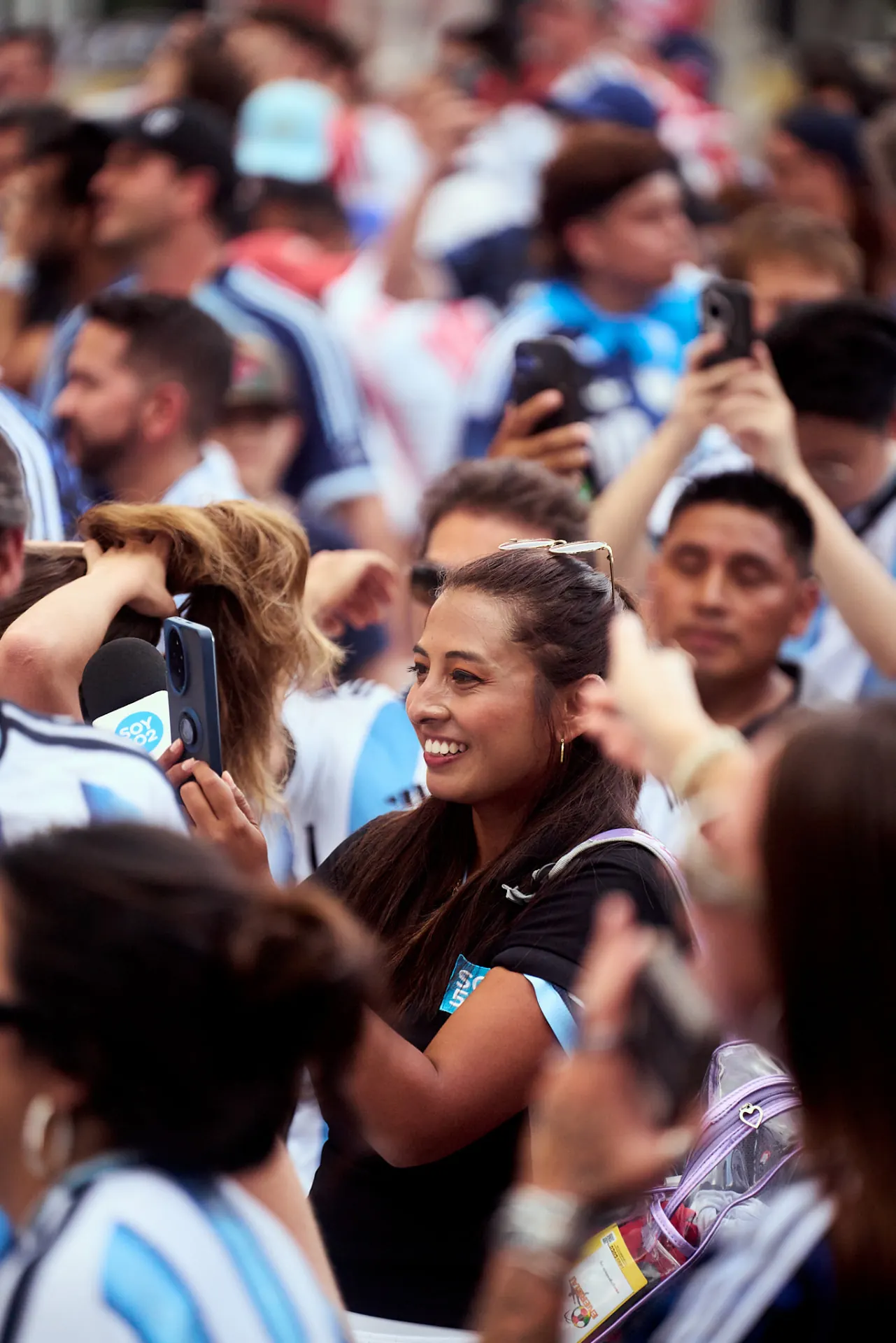 Fans celebrating at the World Cup 2026 fan fest in Atlanta