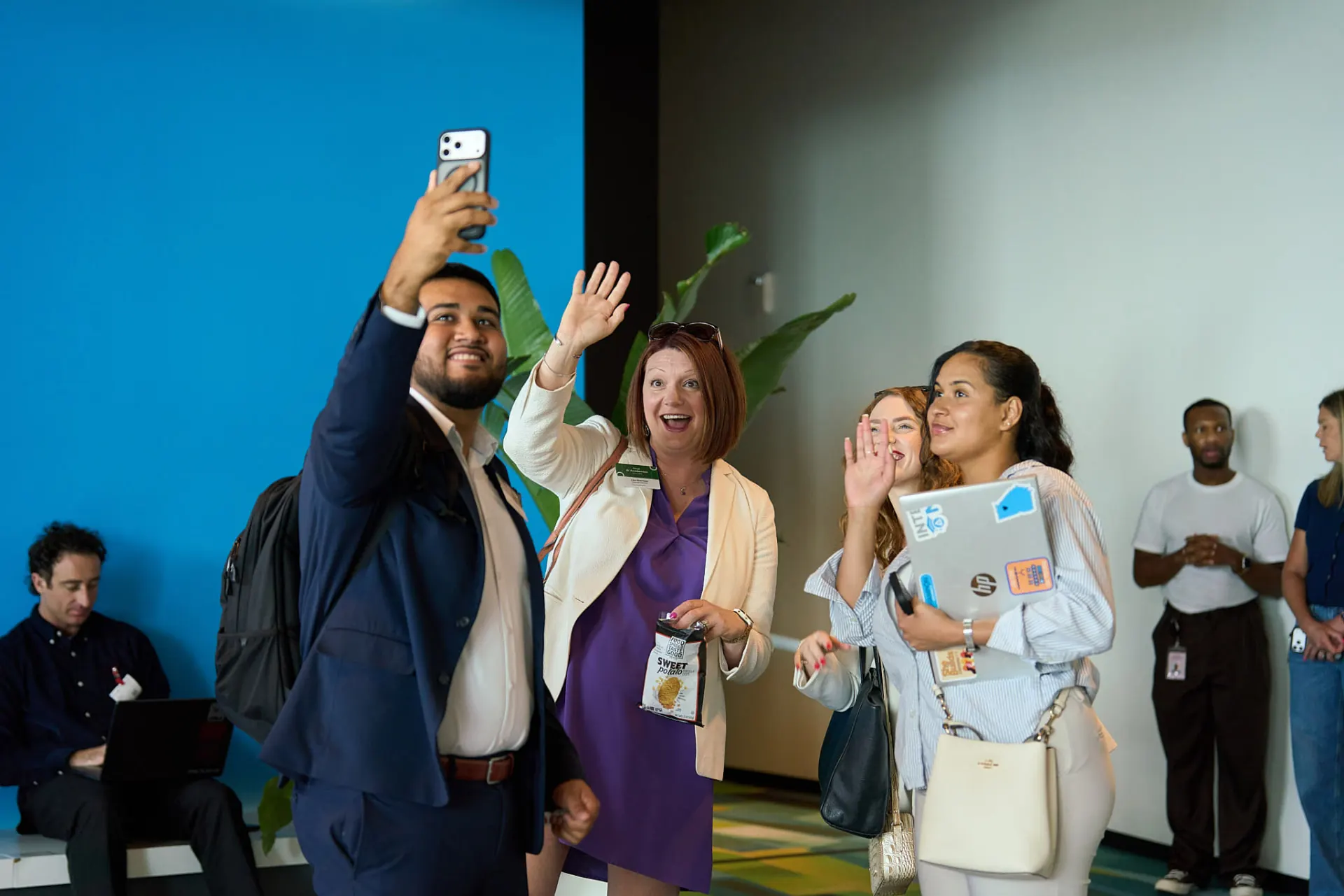 Guests arriving and waving at Google's AI Academy