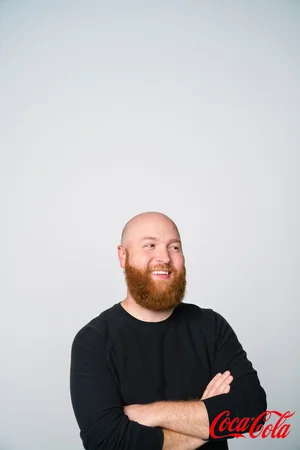 Professional residency-style headshot on a clean white background at an Atlanta studio